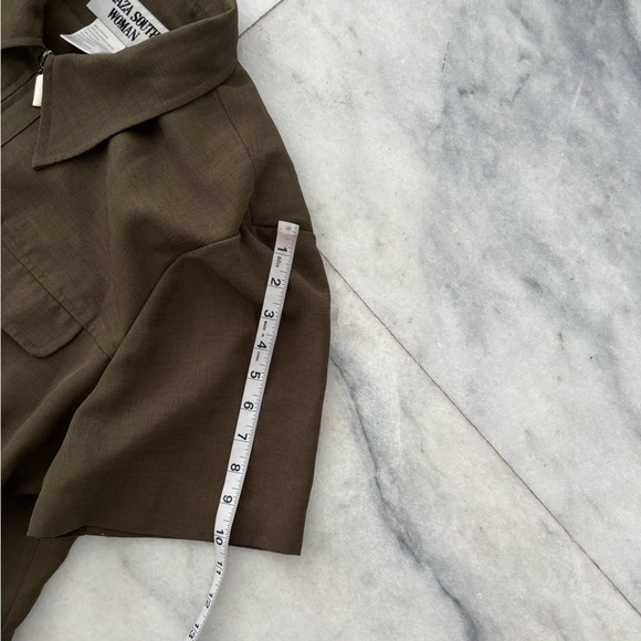 VTG Plaza South Jacket Olive Green Full Zip Women 20W Utility Minimalist Casual - Picture 6 of 9